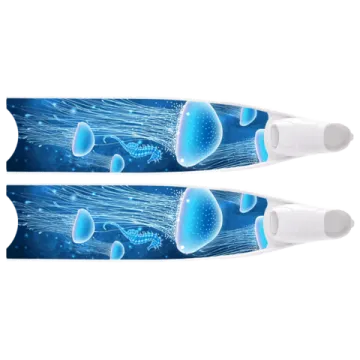 Лопасти Leaderfins Pure Carbon Meduse Limited Edition белая отбортовка, 80 см, 20 градусов