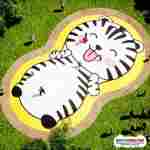 Надувная подушка на платформе «Весёлая зебра» 21,3×14,5×1,35 м