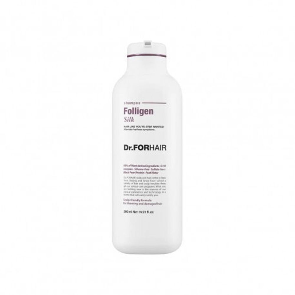 Бессульфатный шампунь для повреждённых волос - Dr.Forhair Folligen Silk Shampoo, 500 мл