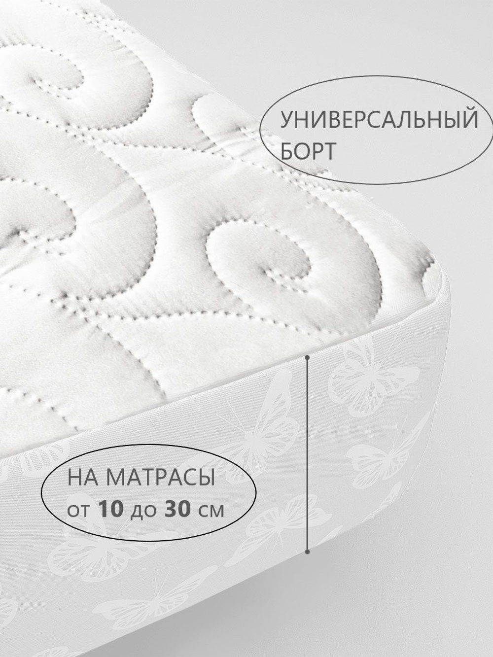 Наматрасник BlessLight стеганный защитный "Овечка" 120х200 см.