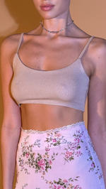 Топ-мини бежевый