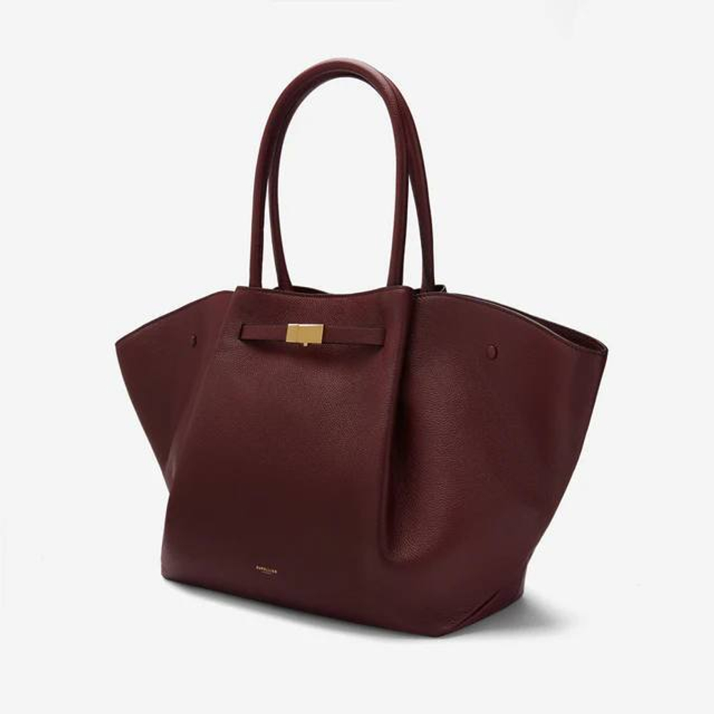 Сумка DeMellier The New York Burgundy Small Grain