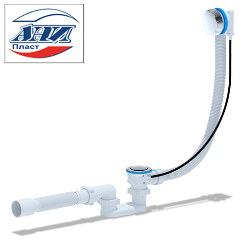 АНИ  ЕМ701 Сифон 1 1/2 для ванны (полуавтомат, руч. пластик)  (15/1шт)