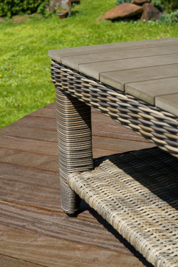 Кофейный столик из искусственного ротанга ВЕНЕЦИЯ (коричневый/серый)