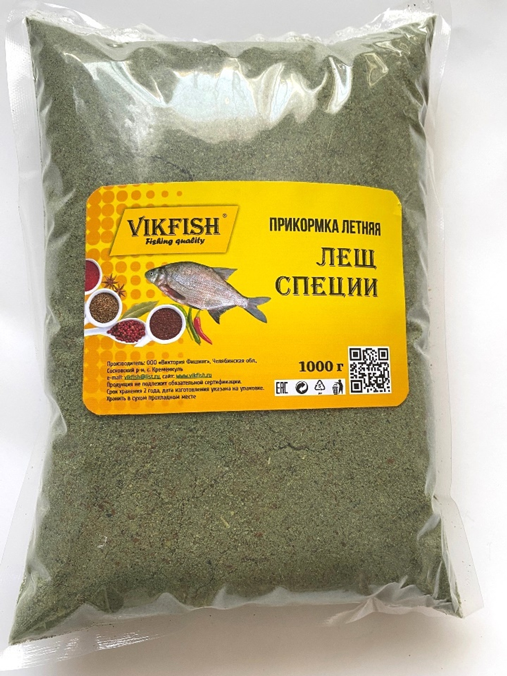 Прикормка VIKFISH  Классика летняя  (Лещ-Специи)  1000гр