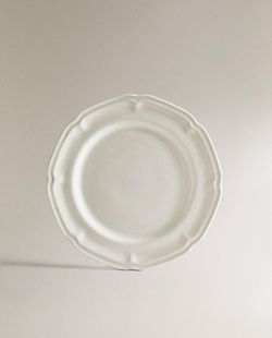 ZARA HOME ФАРФОРОВАЯ ТАРЕЛКА, БЕЛЫЙ