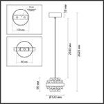5031/6L L-VISION ODL24 513 чёрный/металл/акрил Подвес LED 6W 4000K 432лм KLOT