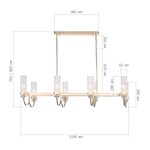 SL1402.223.08 Люстра подвесная ST-Luce Латунь/Прозрачный E14*8 40W ЭЛЕГРА