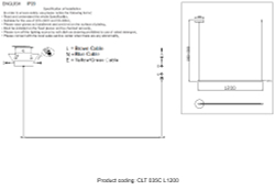 Светильник подвесной Crystal Lux CLT 035C L1200 BL