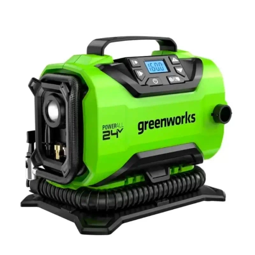 Компрессор аккумуляторный 24V/12V Greenworks ACG301 11л/мин 11бар (без АКБ и ЗУ)