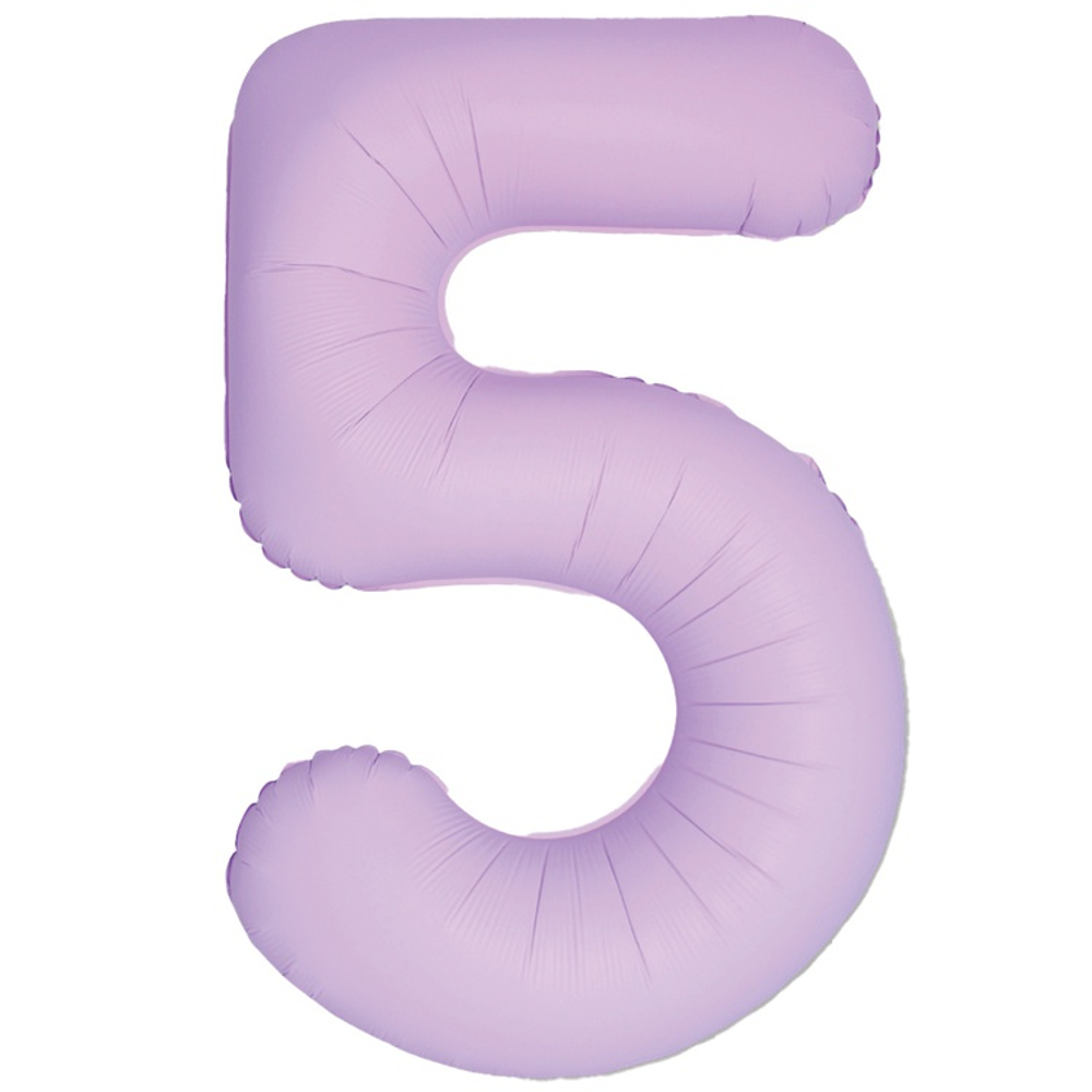 Шар фольгированный Цифра 5 101 см (Розовый)