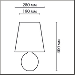 8119/1T LN Настольная лампа E27 1*60Вт 220В IP20 COMFI