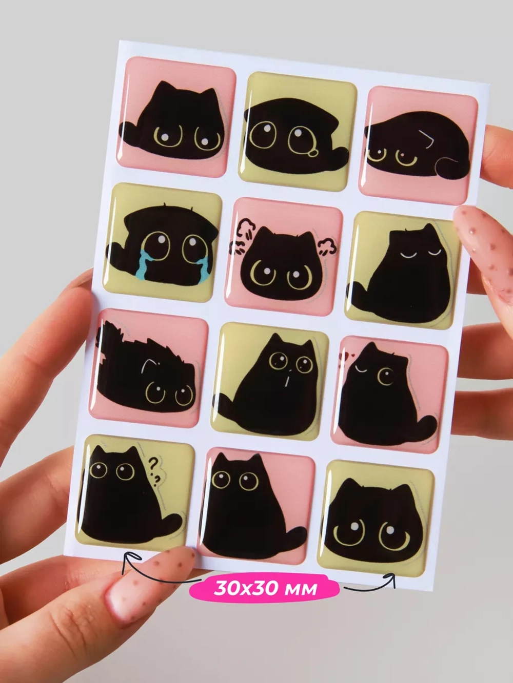 3д стикеры на телефон чехол ноутбук котики