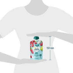 Пюре фруктовое ФрутоНяня с 6 месяцев, из яблок, малины и творога, 90 г