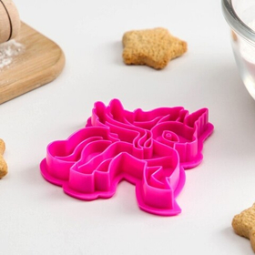 Форма для вырезки теста "Единорог" пластик