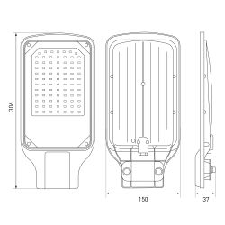 Уличный светильник ЭРА SPP-504-0-50K-050 50Вт 5000лм 5000К IP65 КСС Д DOB SMD 48мм | Уличные консольные светильники