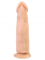 Реалистичный вибратор с присоской и проводным пультом №27 - 19,5 см.