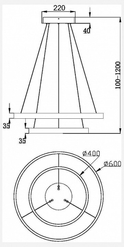 Подвесной светильник Maytoni Rim MOD058PL-L55W3K