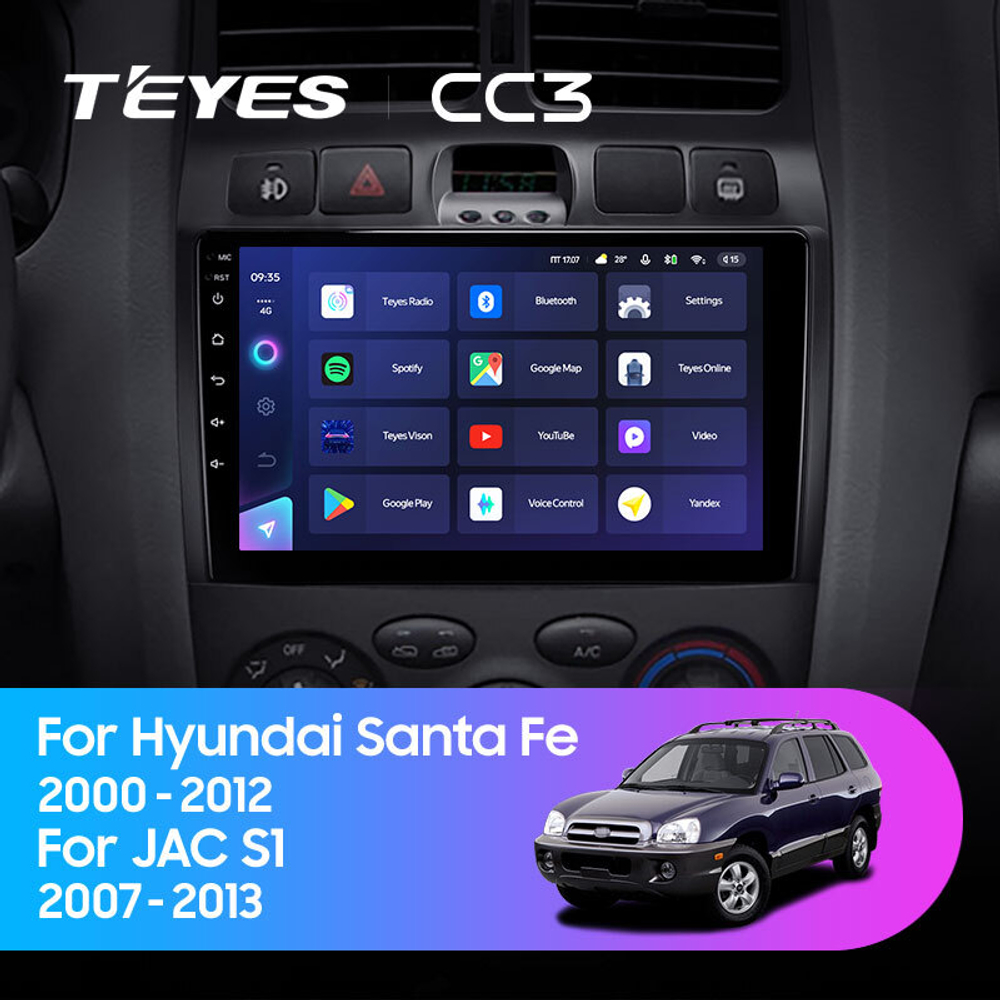 Teyes CC3 9" для Santa Fe SM 2000-2012