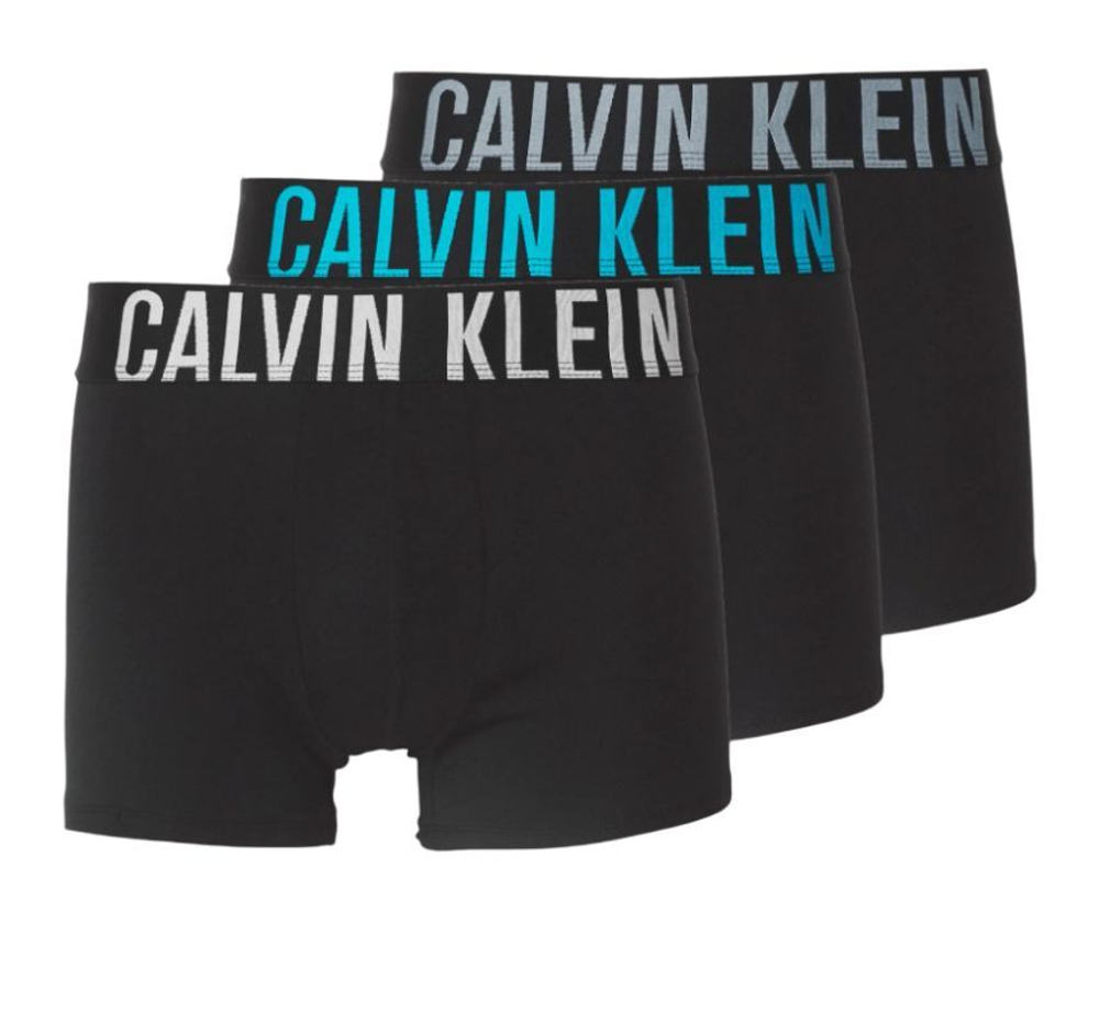 Боксерки теннисные Calvin Klein Boxer Briefs Intense Power 3P - black//turquoise/white