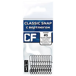 Вертлюг с застёжкой Crazy Fish Classic snap CSNWS -