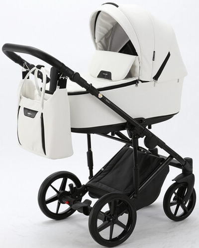 Детская коляска Adamex Zico Deluxe 2 в 1 Z-SA01 БЕЛ.КОЖА