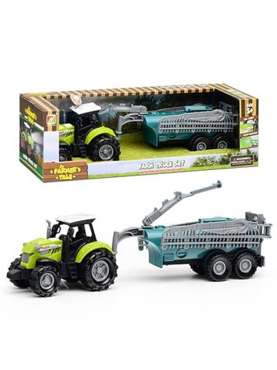 Машинка Трактор с прицепом Фермер со светом и звуком (550-4P)