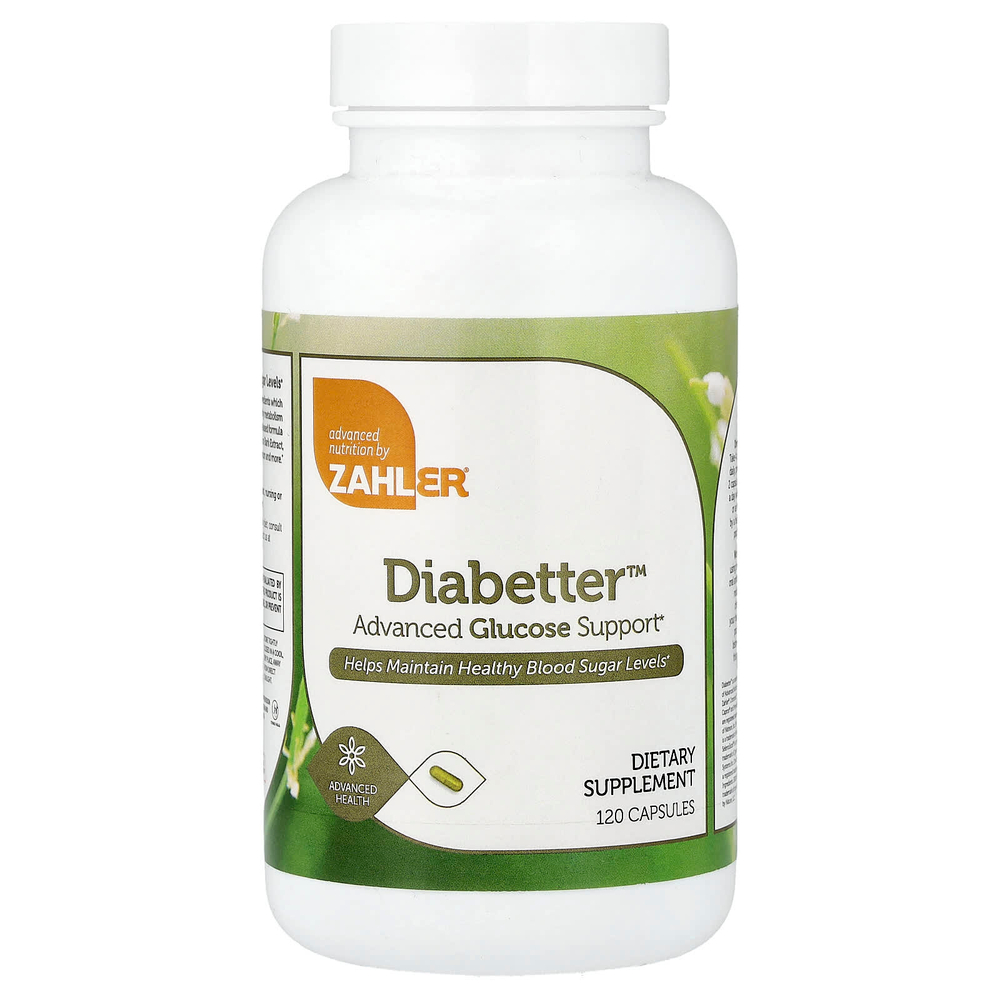 Zahler, Diabetter™, улучшенная поддержка уровня глюкозы, 120 капсул
