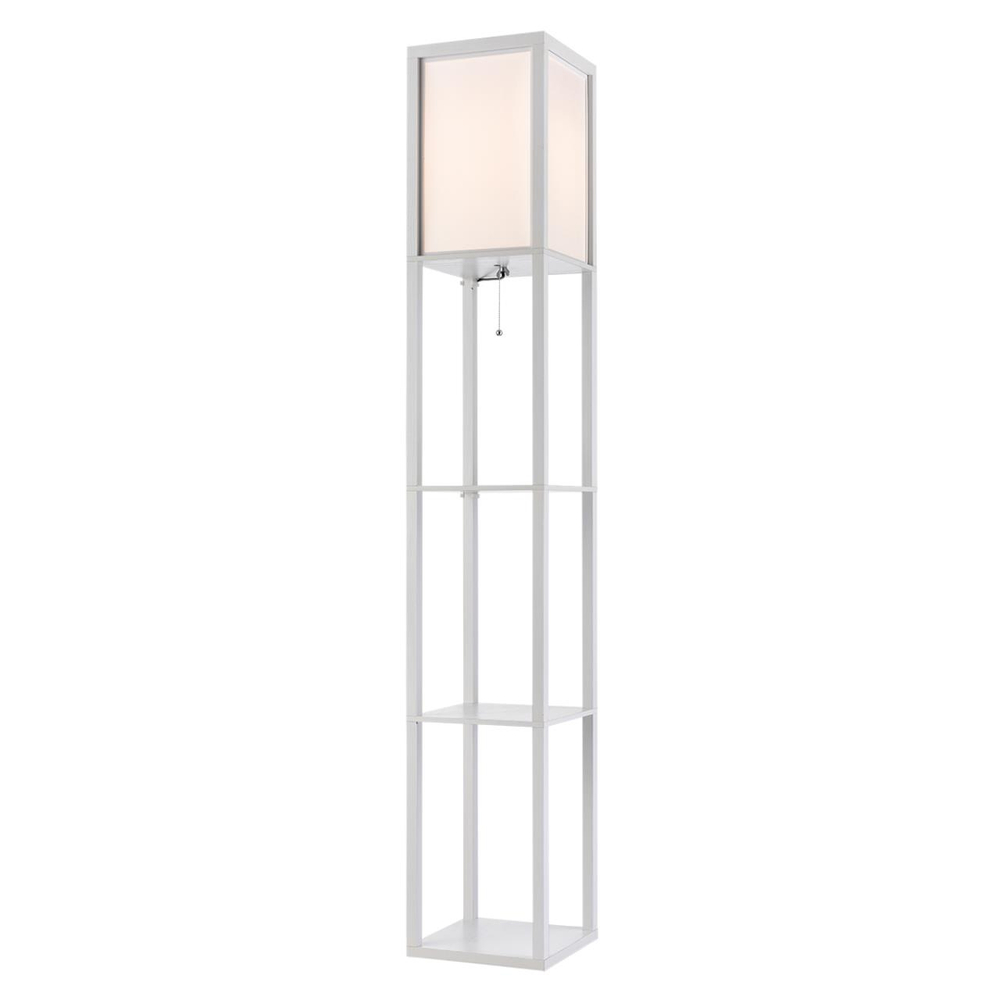 8089/1F COMFI LN26 459 белый, дерево/текстиль Торшер Е27 1*60W 220V PRACTIC