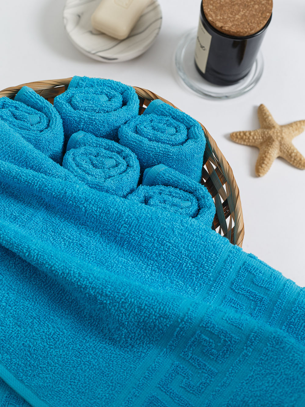 Полотенце махровое, г/к, 50х90, арт. ВТ 50-90Г, 380 гр/м2, цвет: 720-бирюза,