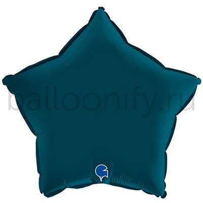 Фольгированная фигура, звезда, 18"/46СМ Сатин Petrol Blue