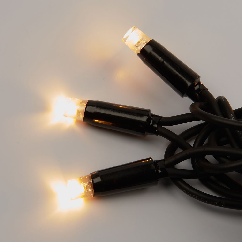 ULD-B3007-200-TBK WARMWHITE-WHITE IP67 Бахрома светодиодная с эффектом мерцания. 3м. Соединяемая. 200 светодиодов. Теплый белый и белый свет. Провод черный. ТМ Uniel