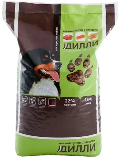 Дилли с говяжым гуляшом с овощами