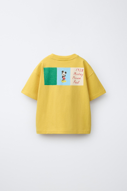 ZARA ФУТБОЛКА MICKEY MOUSE © DISNEY, ЖЕЛТЫЙ