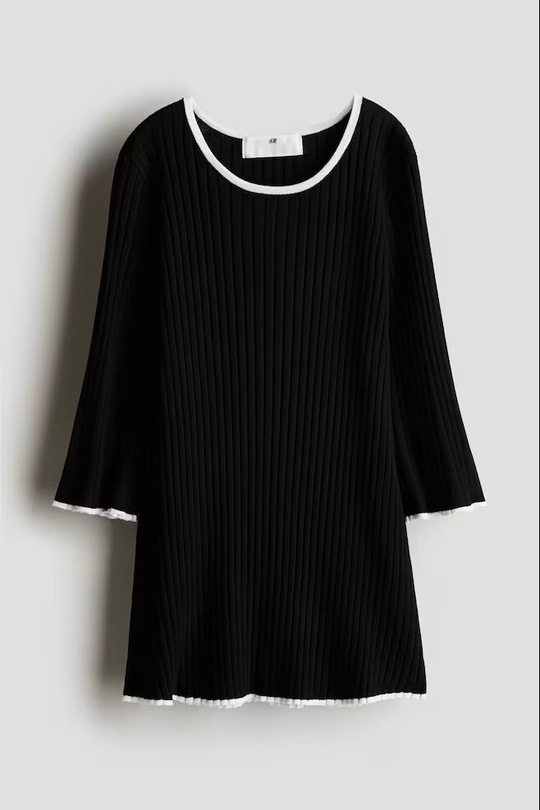 H&M Трикотажные платье, черный