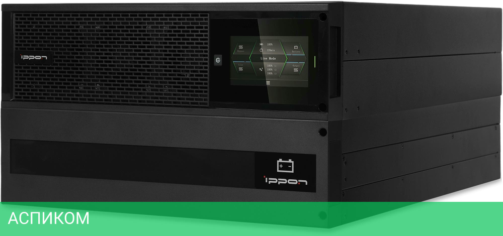Источник бесперебойного питания Ippon Innova Unity RT 3-3 10K 10000Вт 10000ВА черный (1445970)
