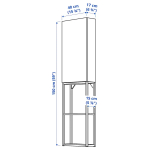 Комбинация для ванной - IKEA ENHET, 40х17х150 см, серый/антрацит, ЭНХЕТ ИКЕА
