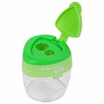 Точилка BRAUBERG KIDS "MAXI", 2 отверстия, с большим контейнером, трехгранный корпус, цвета ассорти, 271945