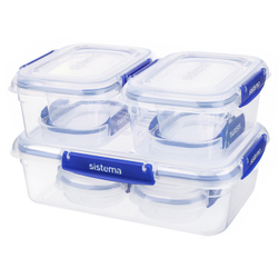 Набор контейнеров 7шт Sistema Klip It+ синий