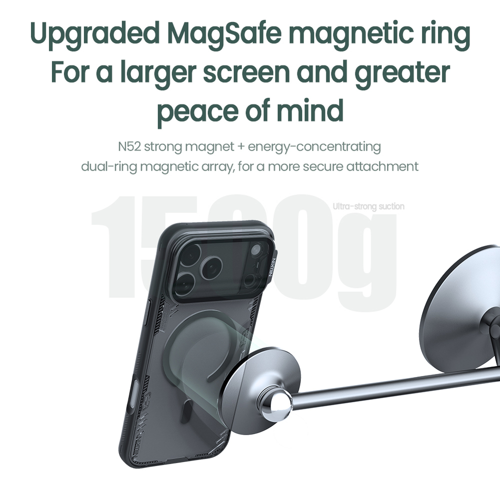 Чехол тонированный с MagSafe на iPhone 17 Pro Max, серия Iceblade Prop Magnetic (версия с прозрачной крышкой объектива) от Nillkin