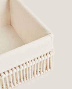 Zara Home Корзина из нержавеющей стали, цвет бежевый, 28 см
