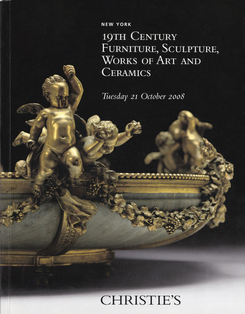 Каталог аукциона Christie's, Нью-Йорк, Мебель, скульптура, предметы декоративно-прикладного искусства и фарфор XIX века от 21 октября 2008 года