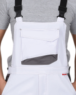 Полукомбинезон СИРИУС-ЦИТРИН белый со средне-серым