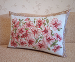 Декоративная гобеленовая наволочка для интерьерной подушки Азалия 68х47