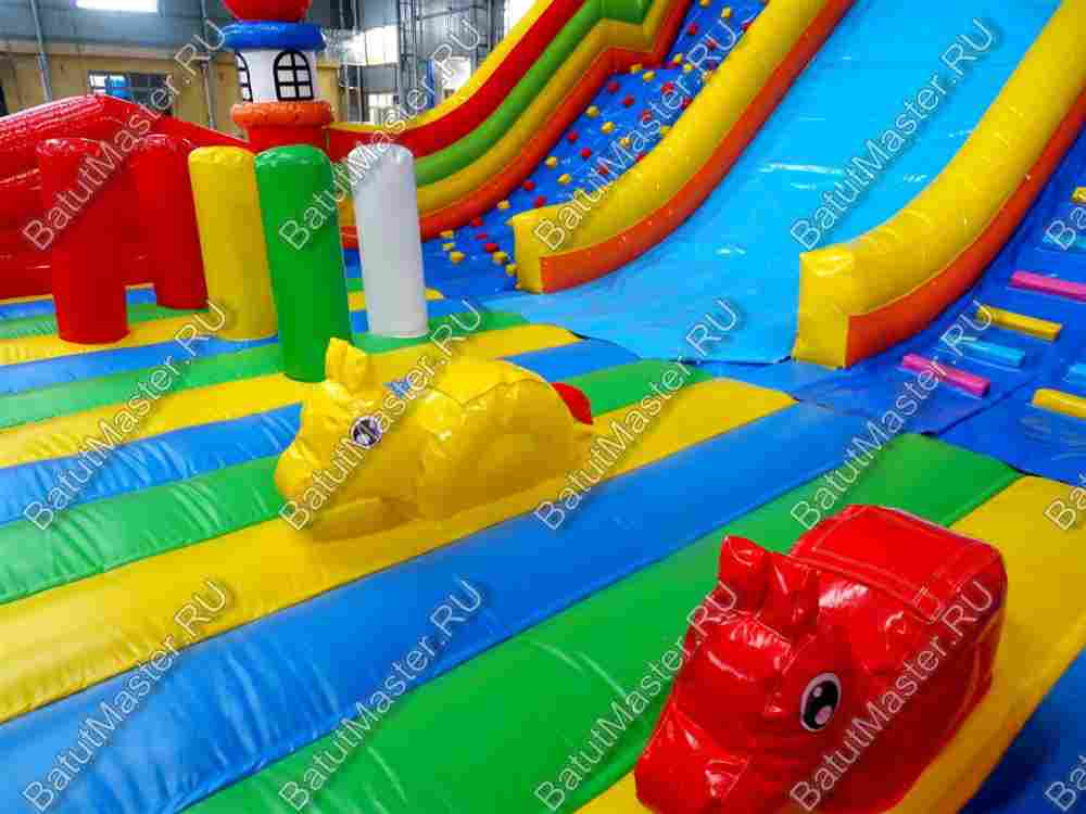 Коммерческий надувной батут "Осьминоги и драконы" 20*8*8 м