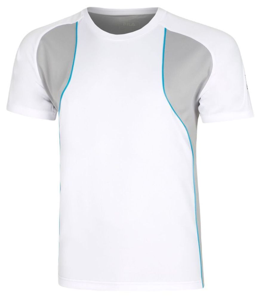 Мужская теннисная футболка Fila Austarlian Open Hudson T-Shirt - белый/серебристый scone