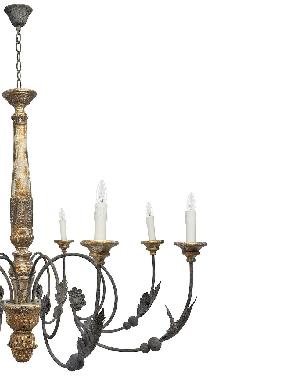 Антично-золотая люстра “Паулина”