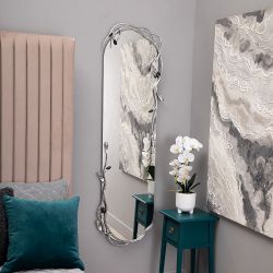 Настенное зеркало Oliva Branch (Олива Бранч) Айс Античное серебро