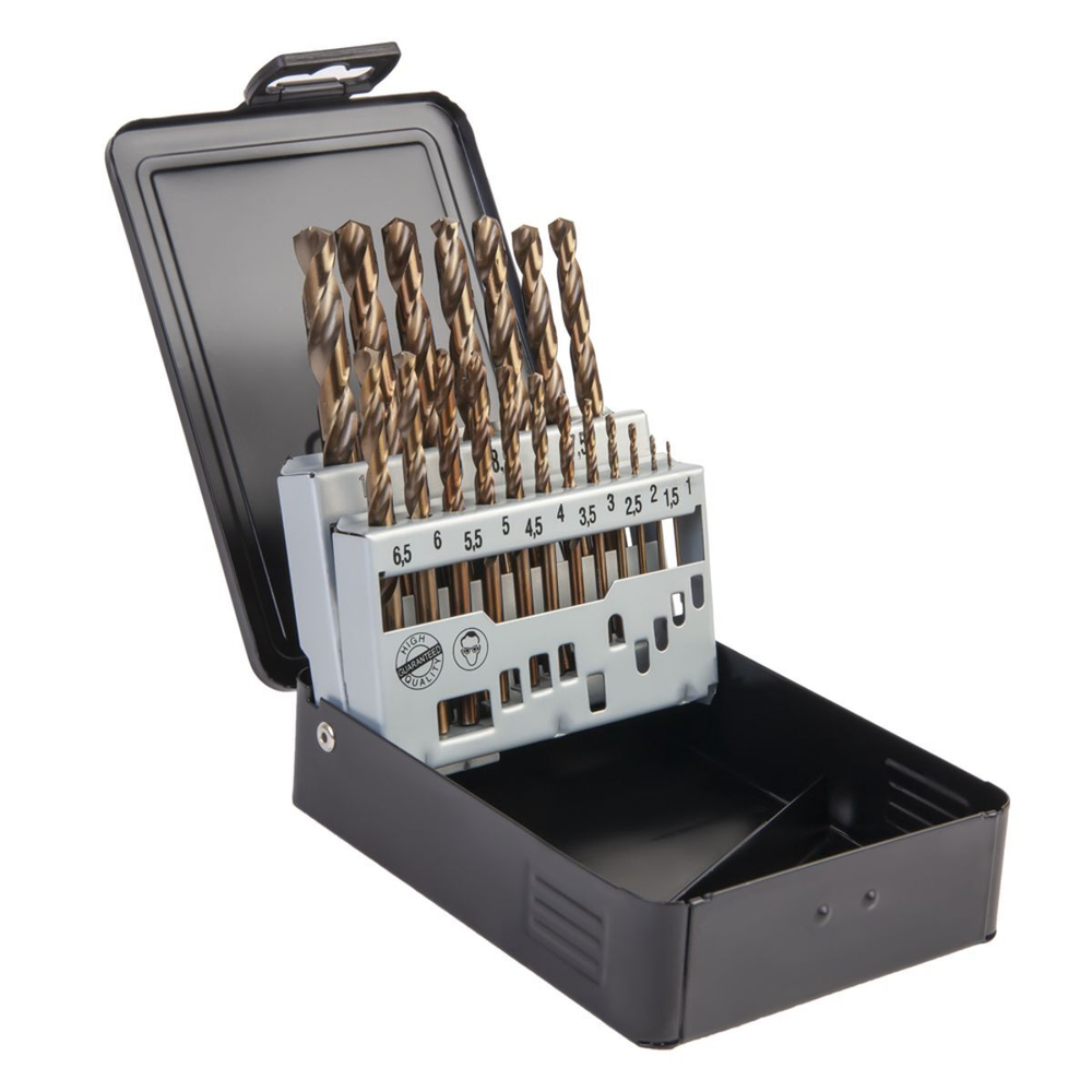 WDK-DC19 Набор сверл по металлу HSS-Co 1-10 мм, 19 предметов