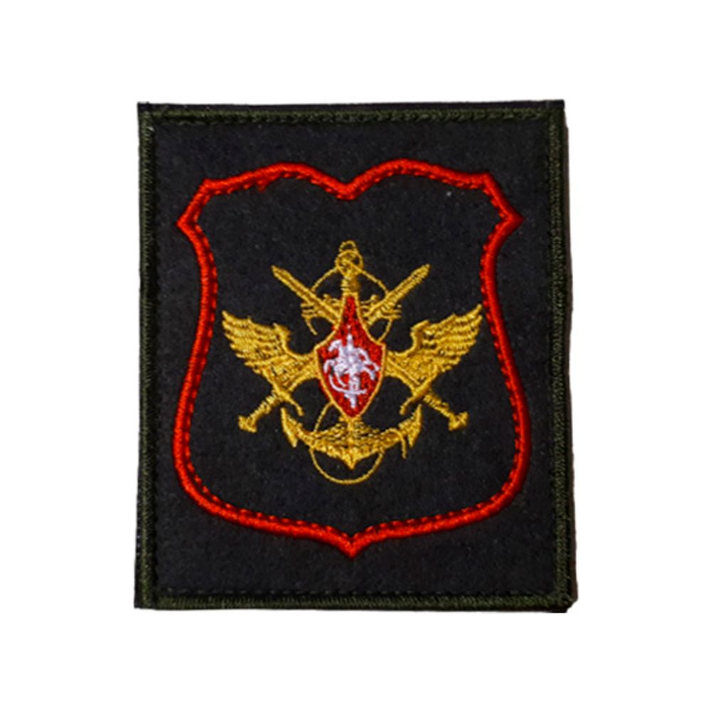 Шеврон нарукавный ЦОВУ Сухопутных войск (олива, красный кант)